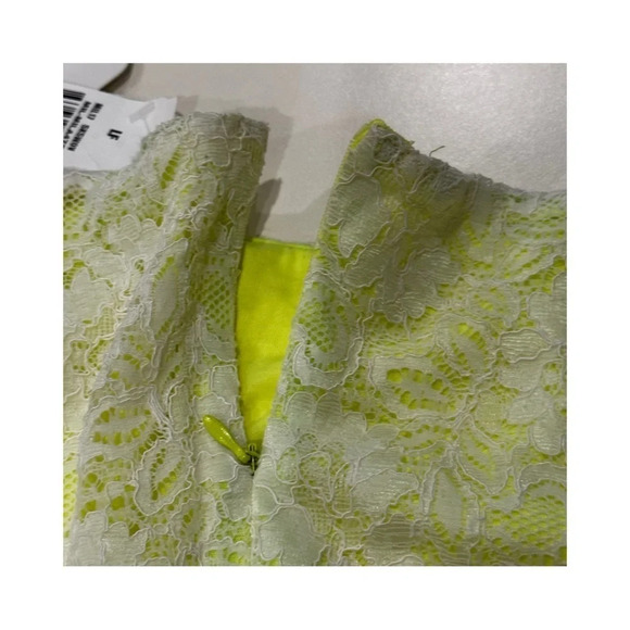 MILLAU NEON YELLOW WHITE LACE SMALL MINI SKIRT​ NWT - Picture 6 of 11